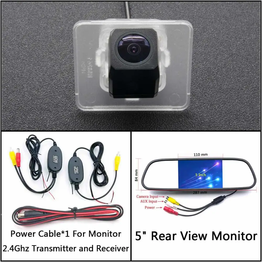 C Wireless 5 inch M Full HD резервная камера заднего вида для Kia Optima K5 Cerato K3 для hyundai i40 Sedan Автостоянка ЖК-зеркало монитор камера заднего вида - Название цвета: C Wireless 5 inch M