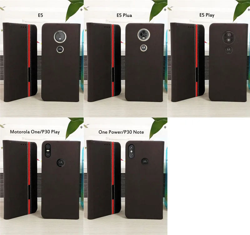 Case For motorola moto g7 one power p30 note g6 e5 play plus Phone Back Cover Flip pu Leather Coque | Мобильные телефоны и
