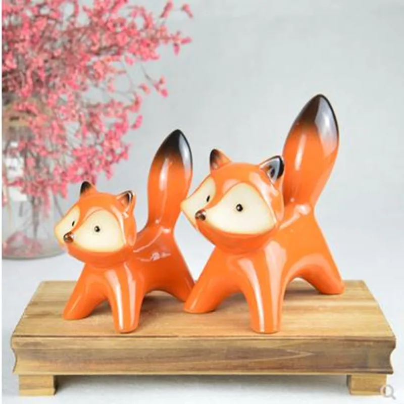 

Home accessories, creative ceramic animal crafts, fox sheep rabbit, home office desktop furnishings, birthday gifts
