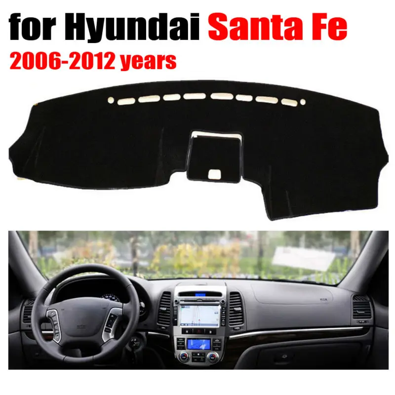 Чехлы для приборной панели автомобиля коврик Hyundai Santa Fe 2006 2012 лет левосторонний