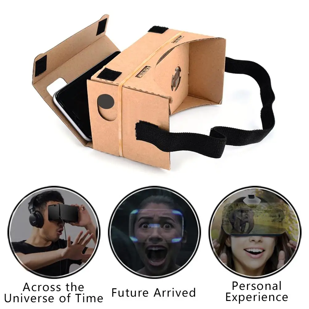 Виртуальная реальность DIY картонные 3D VR очки Бумажные Очки виртуальной реальности 3D очки смартфон шлем гарнитура объектив VR коробка#42