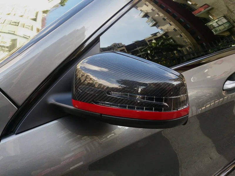 Для Mercedes Mirror W204 W212 W207 W176 W218 карбоновое зеркало Mercees A B C E S наклейки CLS, GLK класс CLS замена зеркала из углеродного волокна