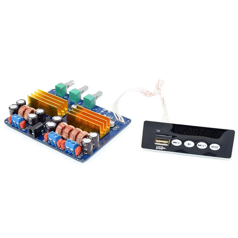 TPA3116 2 1 100 Вт + 2*50 Bluetooth TF карта USB диск FM AUX усилитель мощности плата | Электроника