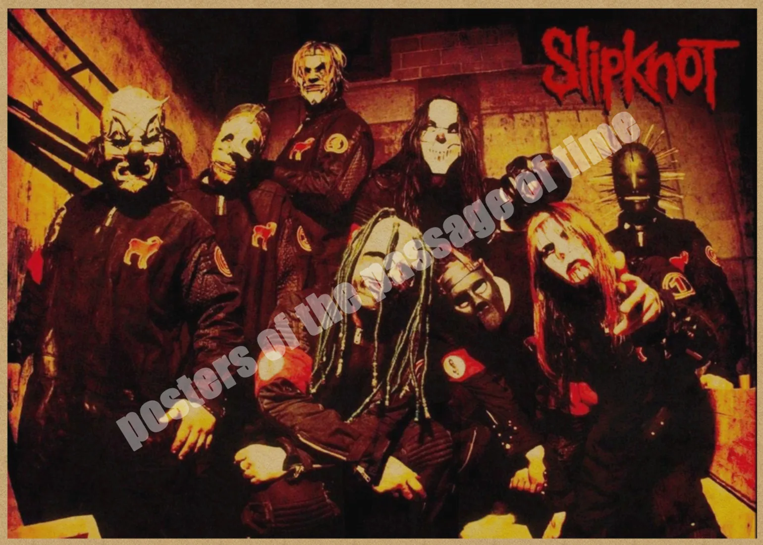 Slipknot тяжелый металл плакат/рок-группа/крафт-бумага/Бар плакат/наклейки на стены/Ретро плакат/декоративная живопись/30*20 см