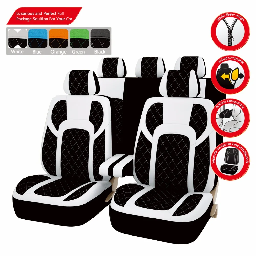 Car-pass luxurous из искусственной кожи универсальные чехлы спереди и сзади seat