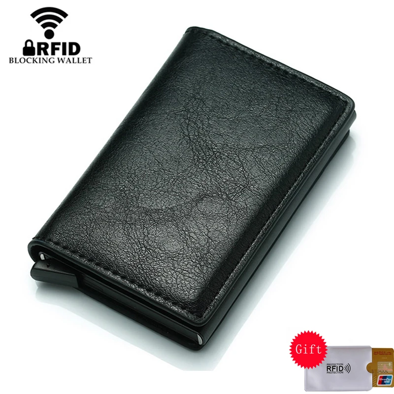 Мужской Rfid ультратонкий держатель для карт мужской кошелек винтажный деловой
