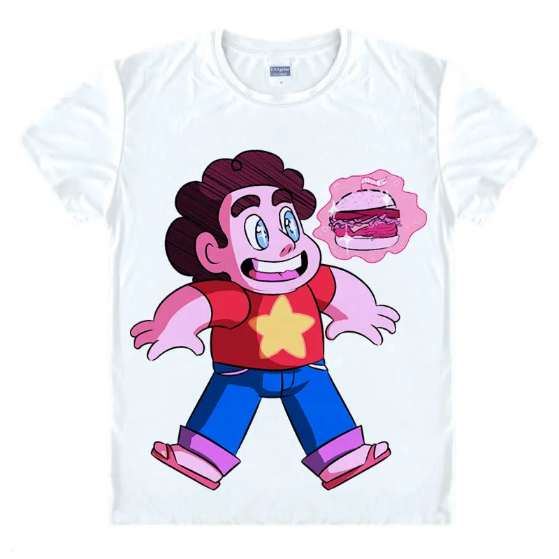 Мужские футболки STEVEN UNIVERSE STAR COOKIE CAT с коротким рукавом футболка принтом аниме