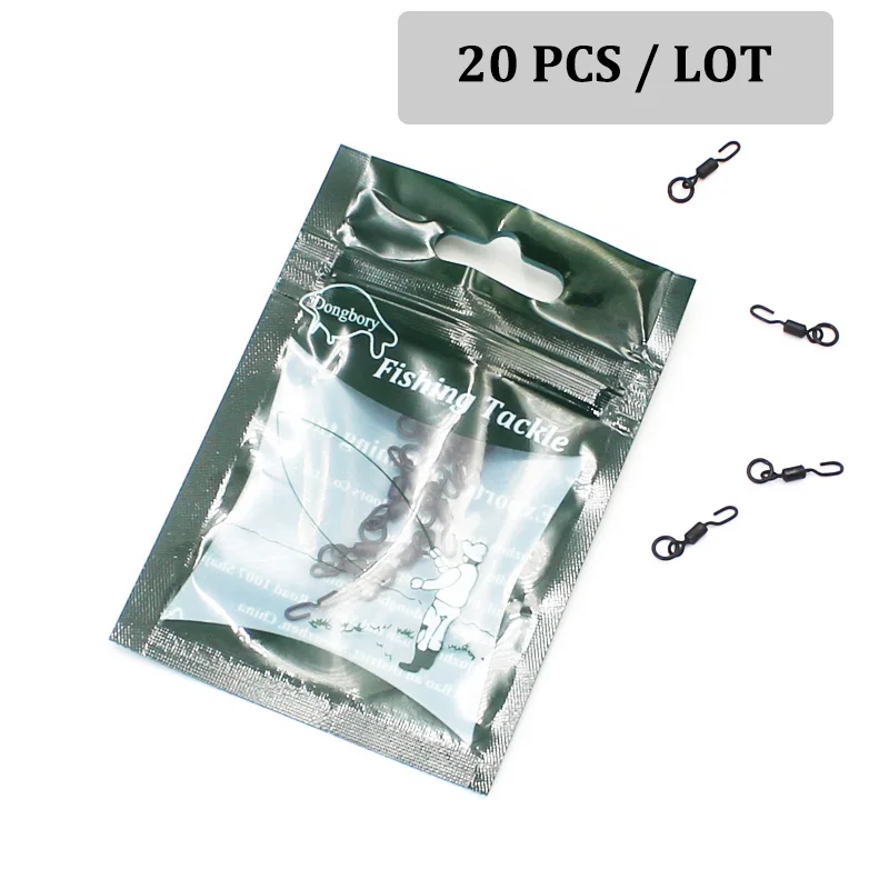 20Pcs 20 шт. быстросменный Спиннер Вертлюги Ronnie Rigs Popup для ловли карпа, терминал для ловли карпа, рыболовные Вертлюги Ronnie, рыболовные снасти для карпа - Цвет: 20Pcs
