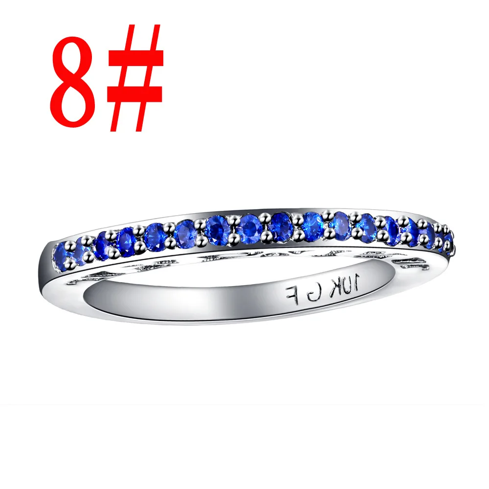 Ring Blue Zircon Fashion UN-sex Rings for Lovers Valentine's Day Gift | Украшения и аксессуары