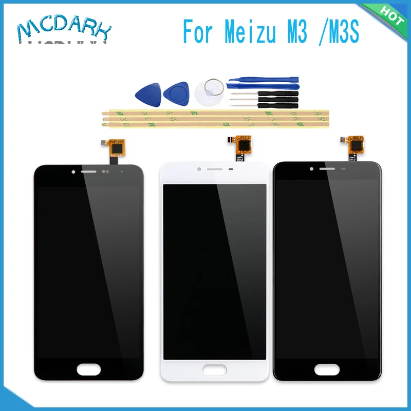 Mcdark для Meizu M3 ЖК-дисплей + кодирующий преобразователь сенсорного экрана в сборе