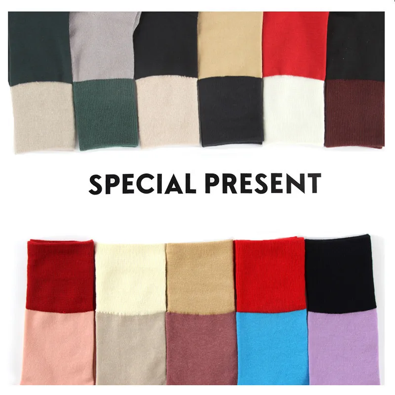 

[EIOISAPRA] New Arrive Harajuku Women Cotton Loose Short Socks for Autumn Winter In Tube Solid Colors Crew Ankle Socks S