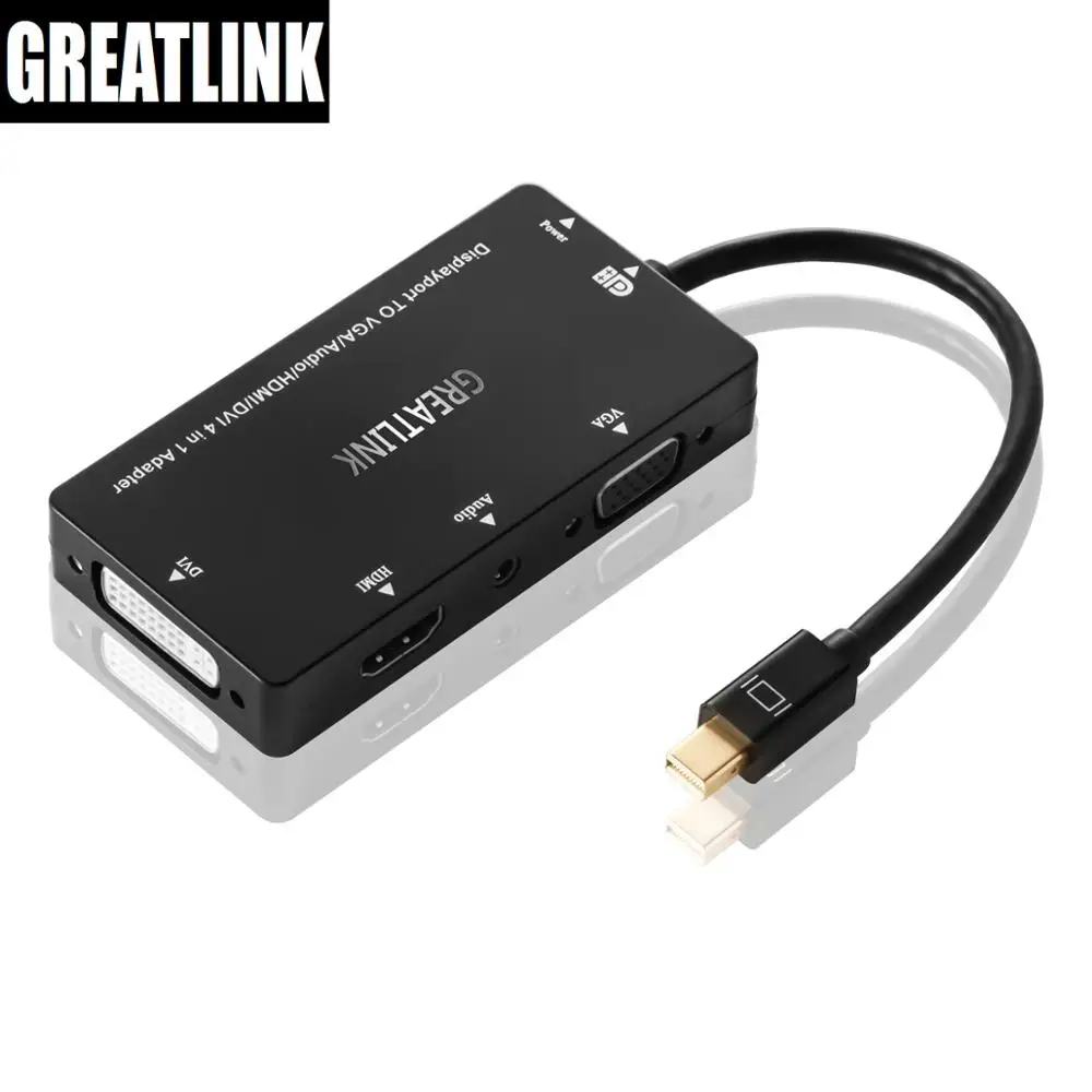 Мини дисплей порт HDMI VGA D DVI конвертер Дисплей 1 аудио AUX кабель usb hdmi адаптер Thunderbolt 3