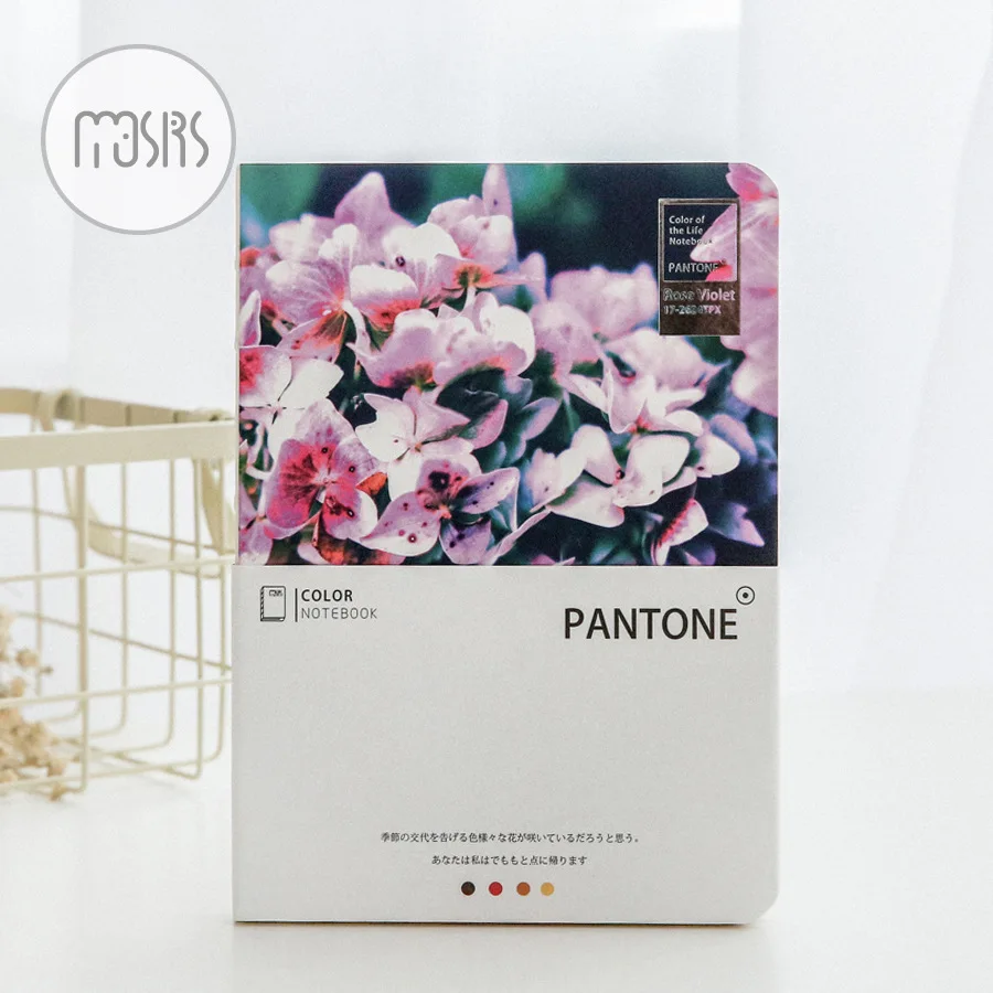 Четырехсезонный цветочный ноутбук PANTONE японский милый цветной с 4 внутренними
