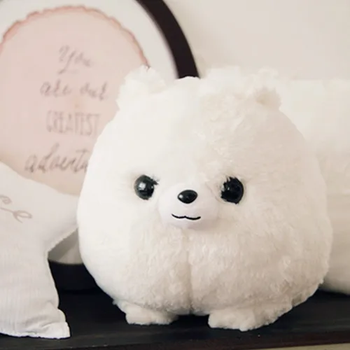 

Candice guo! super cute plush toy cartoon soft fat puppy fluffy Pomeranian dog stuffed doll lover birthday Christmas gift 1pc