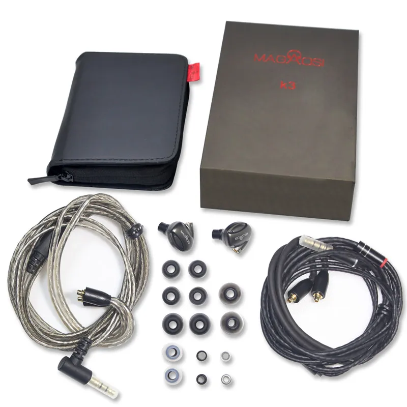 Новый MaGaosi K3 Pro в ухо наушник 2BA Гибридный с динамическим 3 единицы Hi Fi наушники
