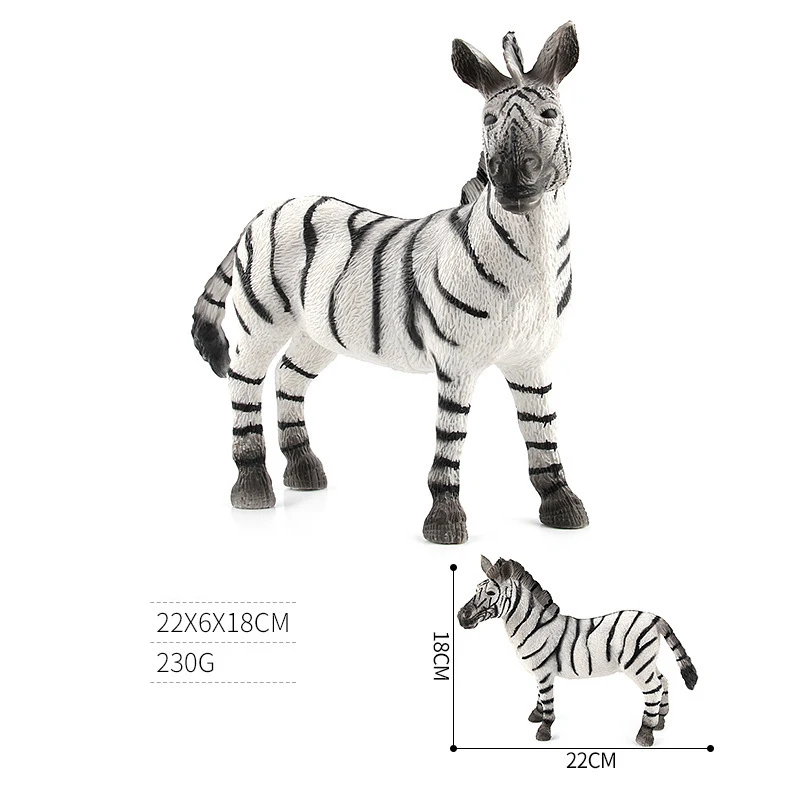 zebra Большой размер, детские игрушки из искусственного зоопарка, фигурка тигра, Льва, модель пластикового дикого животного, кукла для стола, декоративные детские игрушки - Цвет: zebra