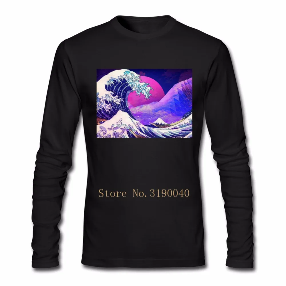 Эстетические Vaporwave Для мужчин футболка из хлопка с круглым вырезом