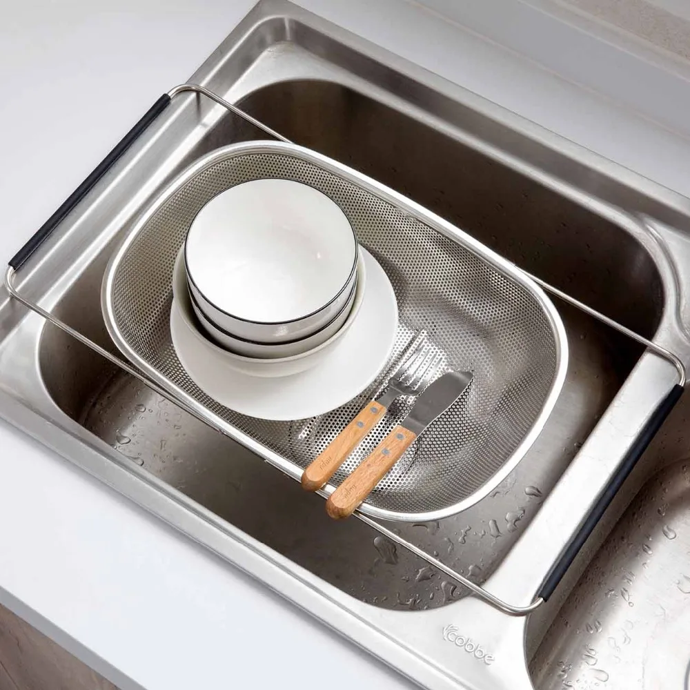 

OTHERHOUSE Caddy Подставка-сушилка для посуды кухонная раковина Органайзер сушилка для посуды овощи фрукты сливная корзина сталь