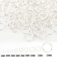 silver mixed color 345678101220mm tone metal open jump rings necklace close tool ring diy jewelry making