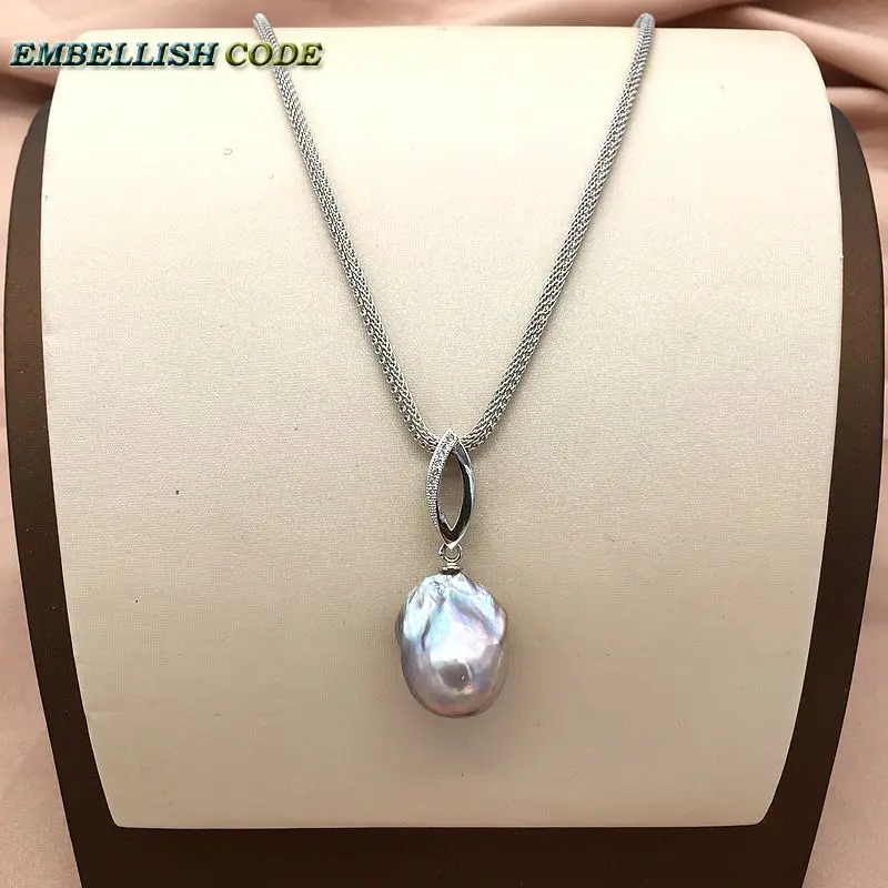 Ожерелье с подвеской в виде лодки из циркония серого цвета длинной формы 18 20