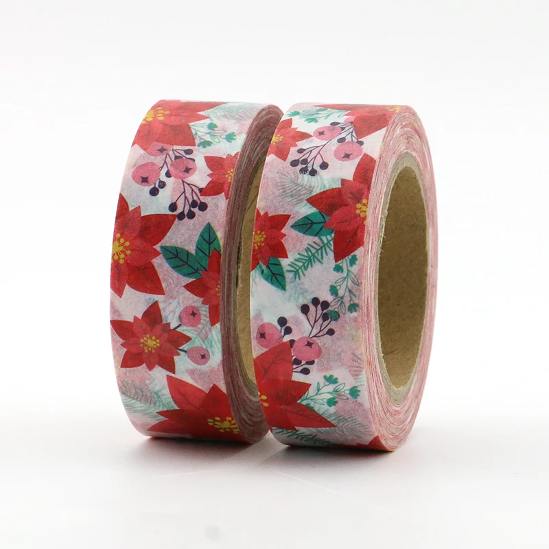 

New 1pcs15mm*10m auspicious feather color and paper tape
