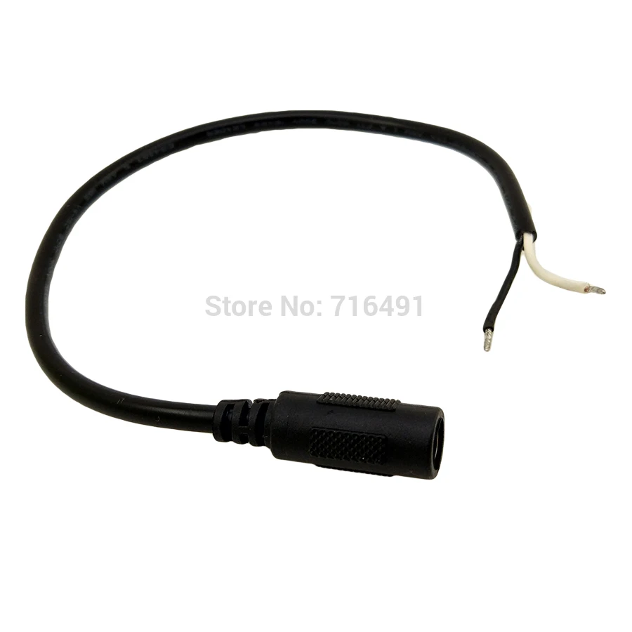 Изготовленный На Заказ кабель 500 шт 12V 5 5mm x 2 DC Power Female Plug Jack адаптер с кабелем шнура