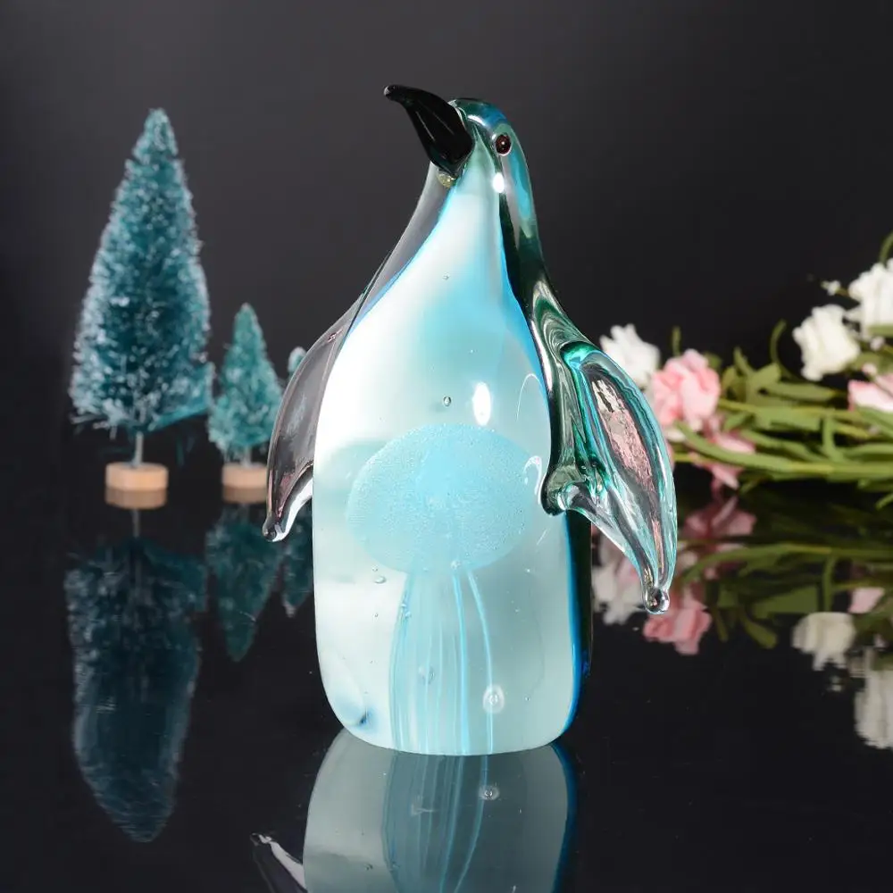 

Personalised Handmade Penguin Art Glass Jellyfish Animal Figurine Collectable Home Ornaments Table Romantic Decor