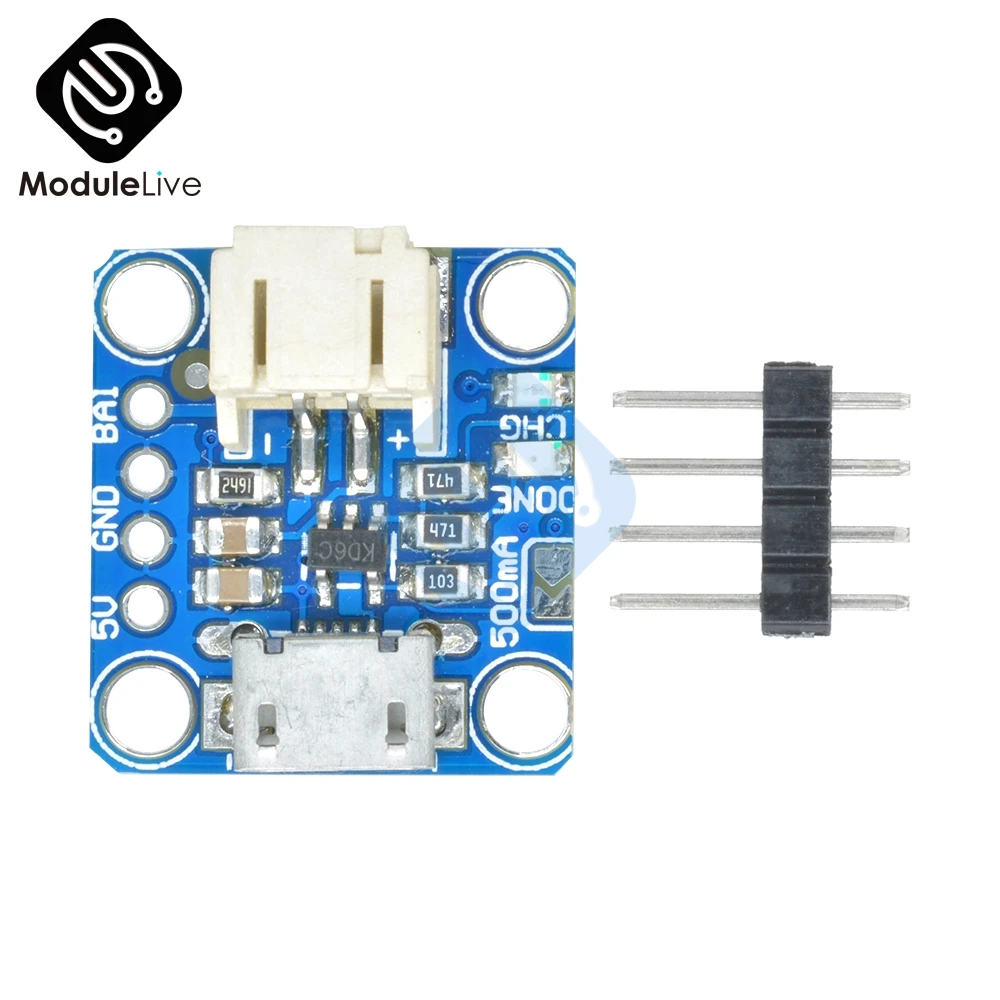 Зарядное устройство Micro-Lipo Micro-B USB зарядная плата модуль литий-ионный LiIon для