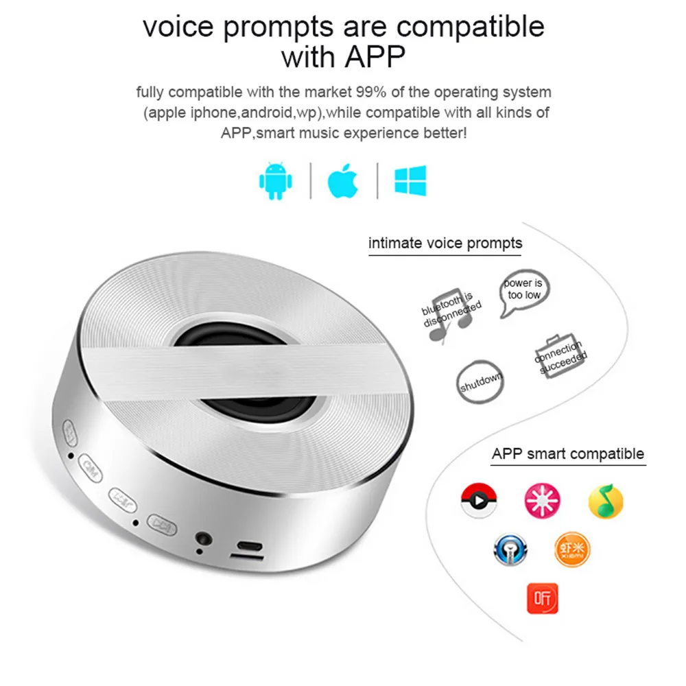 Dbigness динамик портативная беспроводная стереоколонка Bluetooth колонка HIFI мини MaxSupport
