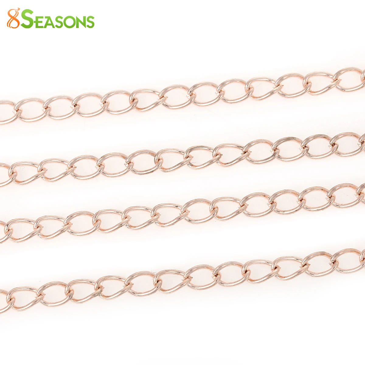8 сезонов латунь открытая звеньевая цепь фурнитура розовое золото-Цвет 5x3 мм (2/8