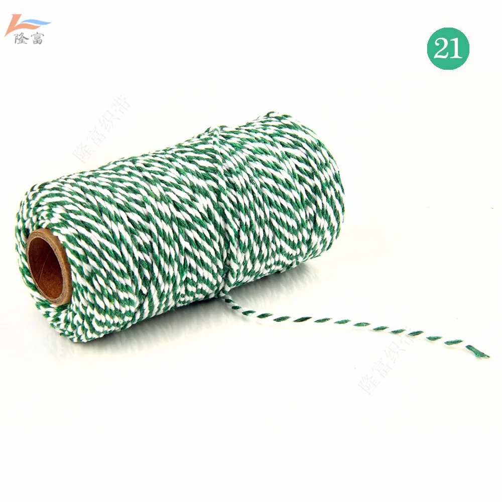 Цветной шнур из чистого хлопка 100 м витая веревка ремесла макраме Ремесленная для