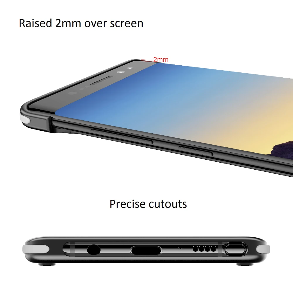 Роскошный металлический защитный чехол Airbag для samsung Galaxy Note 8 индивидуальная
