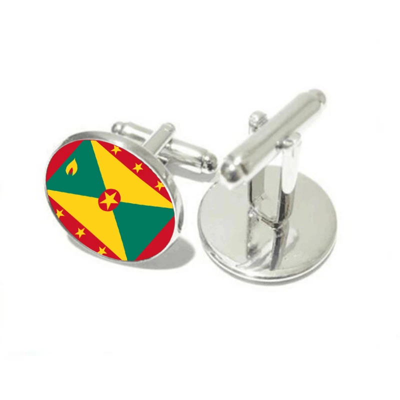 Модные свадебные запонки жениха удачи национальный флаг Гренады винтажные на