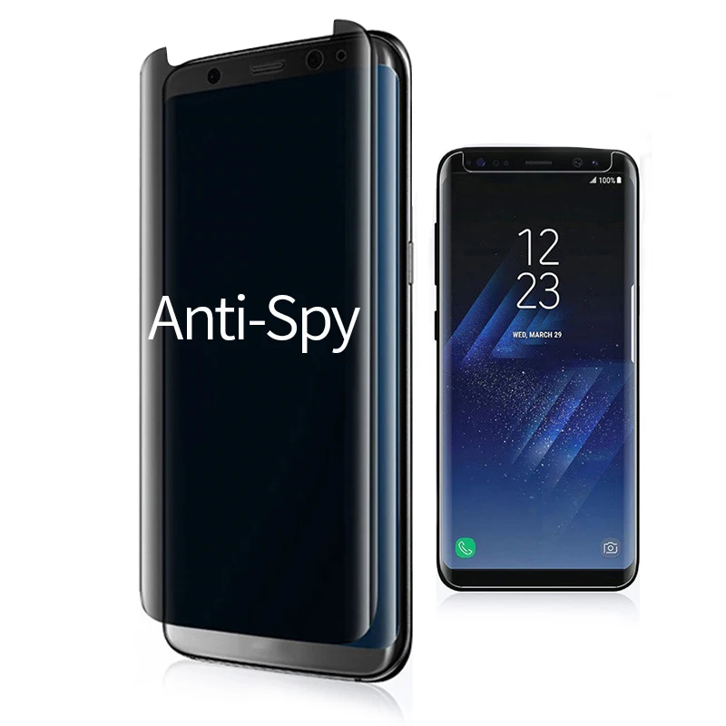 Антибликовое стекло для samsung Galaxy S8 S9 Plus Note 9 8 чехол Защита экрана против шпиона