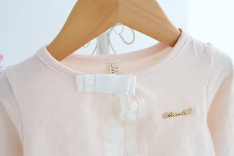 Новая модная Осенняя кружевная куртка с длинными рукавами для маленьких девочек