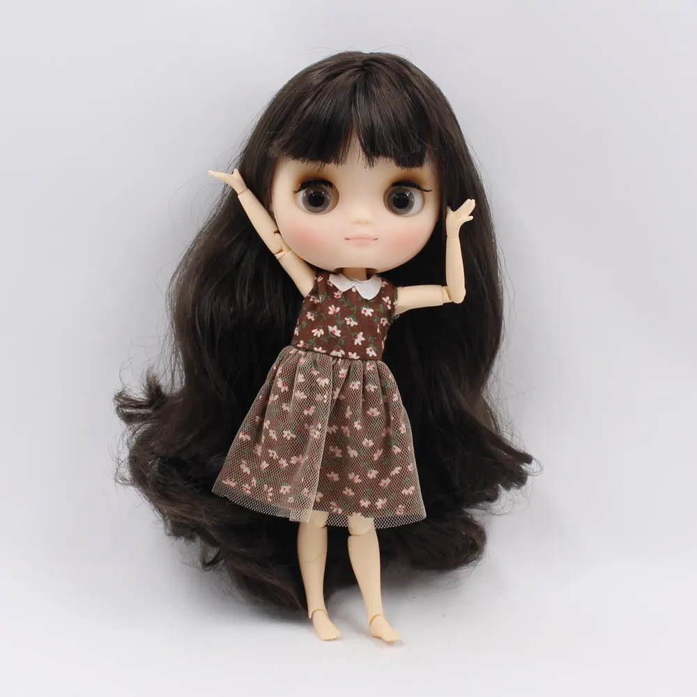 DBS middie blyth doll 1/8 20cm black hair with bangs joint body matte face gift toy BL950 | Dolls