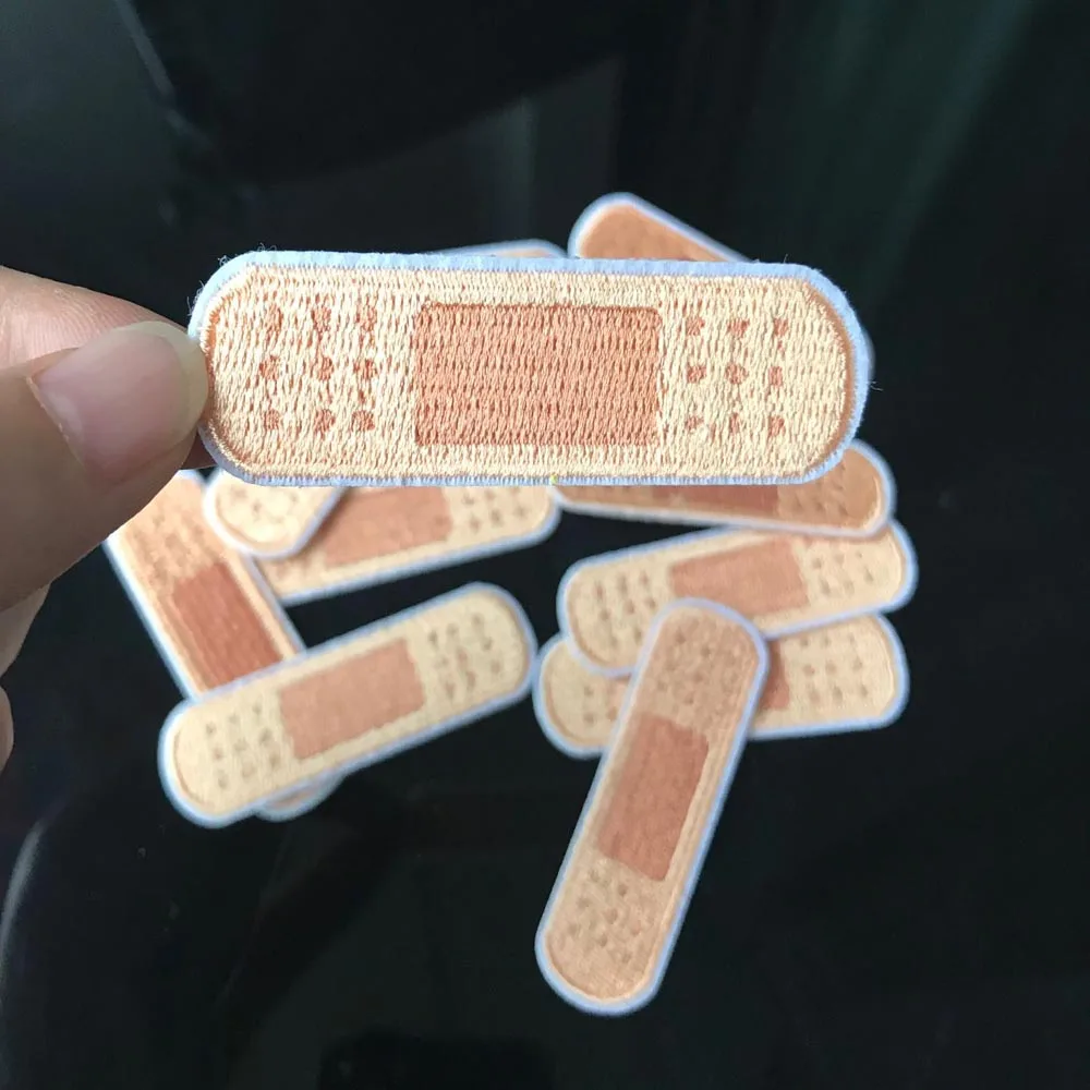 

AHYONNIEX 10PCS Bandage Embroidery Repair Patches Bag Jacket Jeans Cartoon Iron On Patches for Clothes Cheap Dry Glue Sticker
