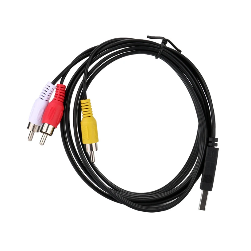 1 5 м/5 футов ТВ Видео линия USB штекер к 3 RCA AV аудио видео кабель адаптер для HD TV DVD