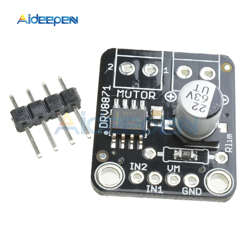 DRV8871 h-мост щеткой DC мотор драйвер Breakout плата для Arduino PWM управления 3.6A Макс Внутренний ток Sense 6,5 В до 45 в