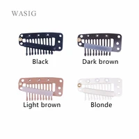 wigs hair clips 500pcs 36mm 10 teeth snap clips with silicone back for extension hair accessories 4 colors available
