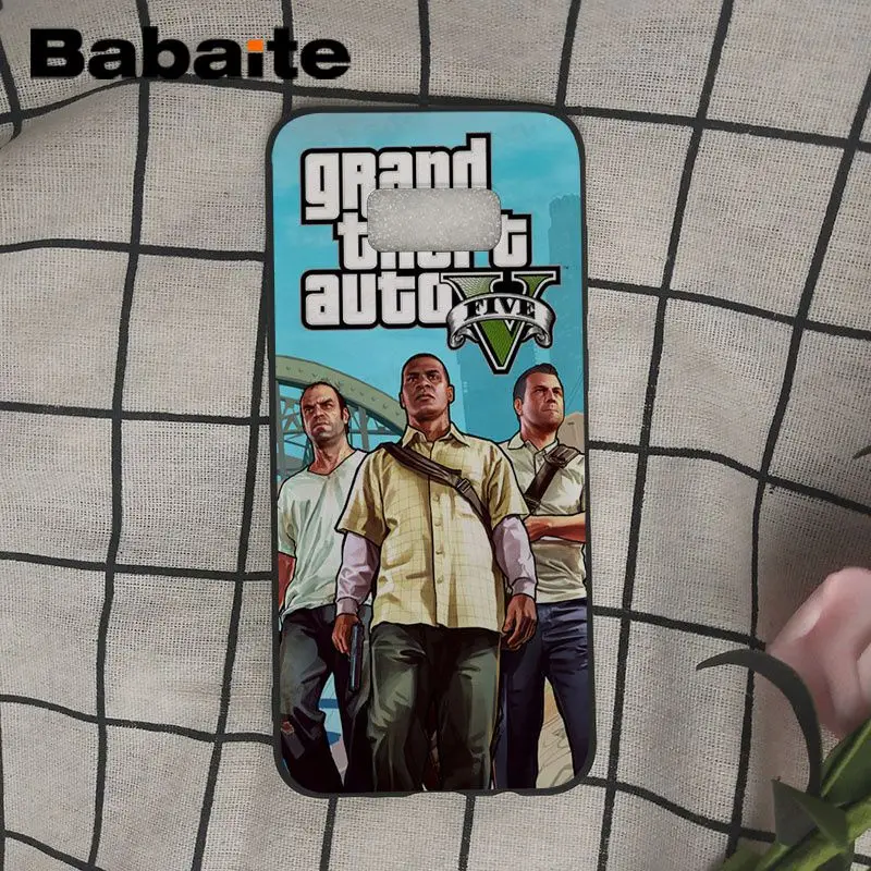 Babaite Grand Theft Auto GTA V TPU черный чехол для телефона Samsung Galaxy s9 s8 plus note 8 note9 s7 s6edge