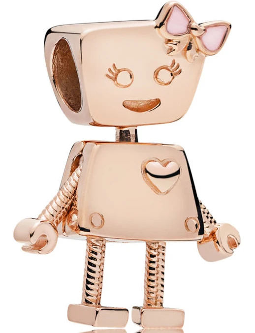 17-Bella Bot Подходят к оригинальному браслету Pandora, серебряные бусины, рождественские и любовные ажурные подвески для женщин, сделай сам, изготовление ювелирных изделий - Окраска металла: 17-Bella Bot