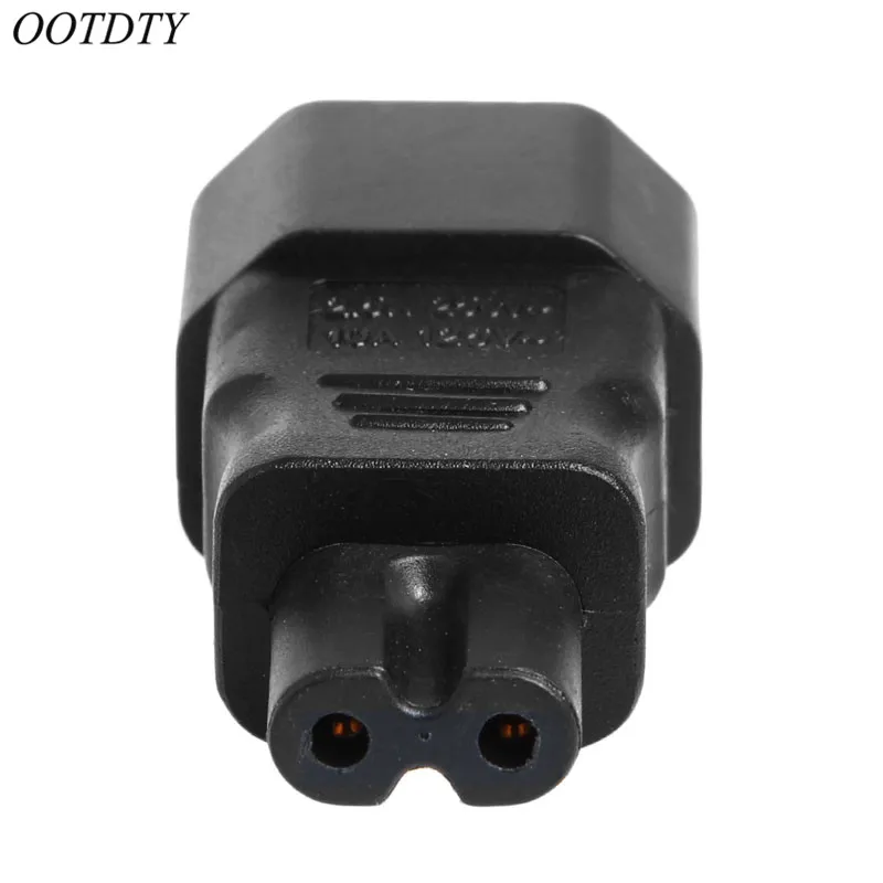 OOTDTY IEC 320 Kettle 3 Pin C14 Male к C7 Female адаптер преобразователя питания штепсельная