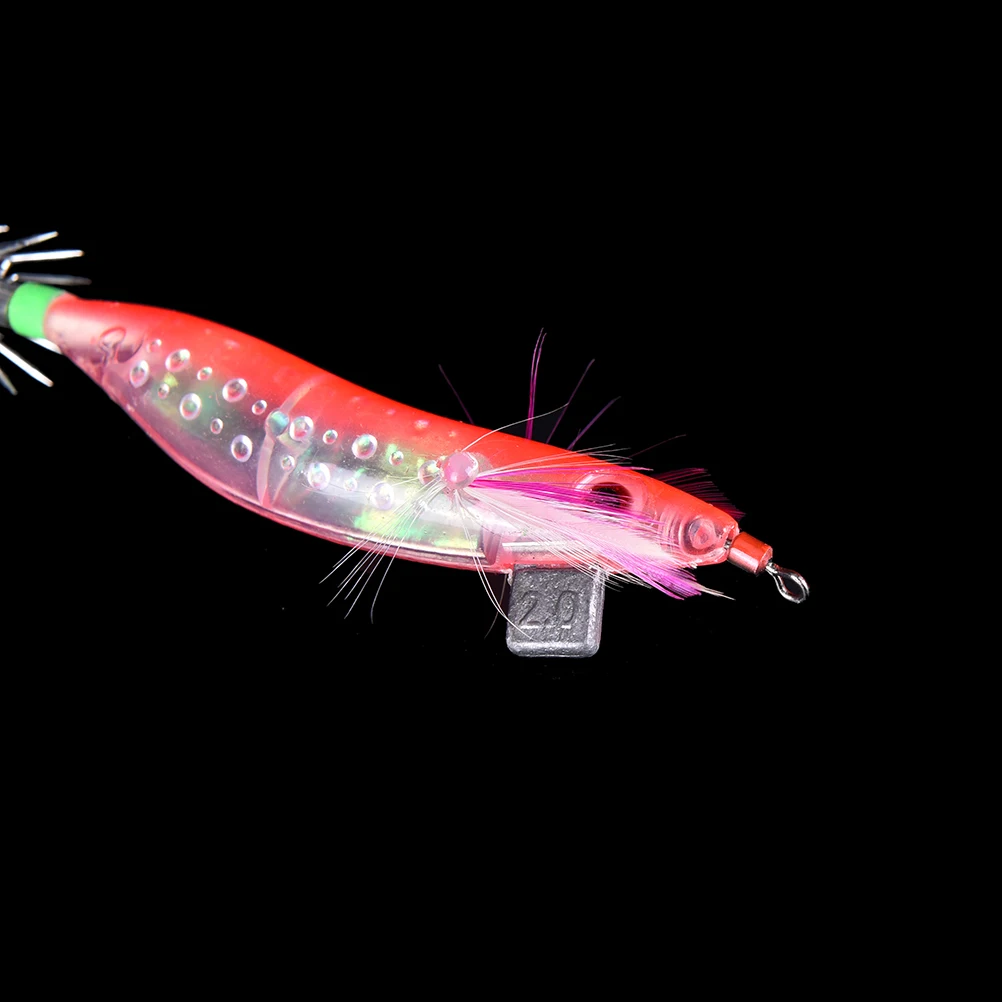 

1Pc 10cm Night Fishing Squid Jigs Bass Bait Fish Tackle Luminous Shrimp Fishing Lure Squid Random Color