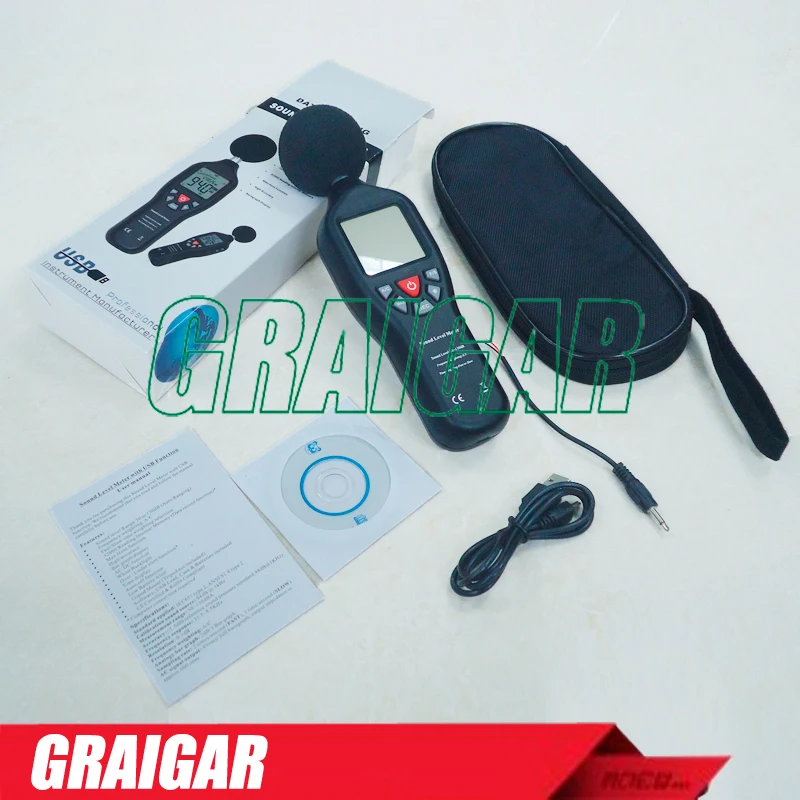 Цифровой USB измеритель уровня звука Температура регистратор данных TL 200 от 30 до 130