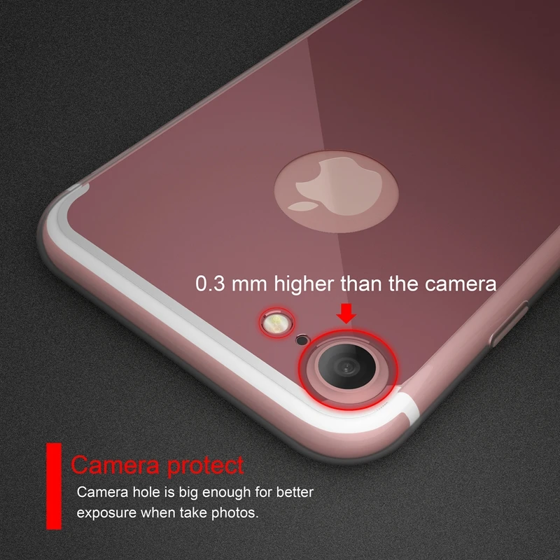 For iPhone X 6 6S 7 8 Plus Case Luxury Ultra Thin Mirror Phone Cases 10 5 5S SE Soft TPU Rugged Hybrid Armor Cover |
