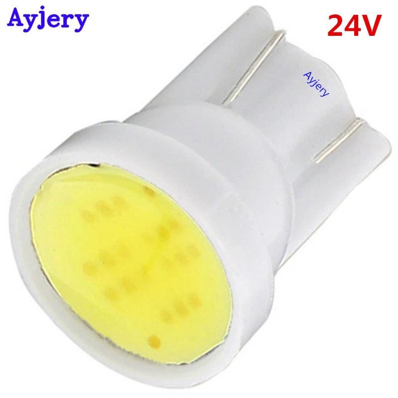 AYJERY 10PcsT10 светодиодный 194 168 W5W 24V DC туннельный 2 Вт супер яркий светильник лампы