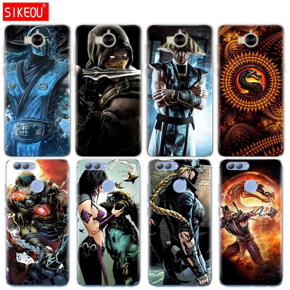 Силиконовый чехол для телефона huawei Y3 Y6 Y5 2 II 2017 nova 2s LITE plus Scorpion Sub Zero Mortal Kombat x |