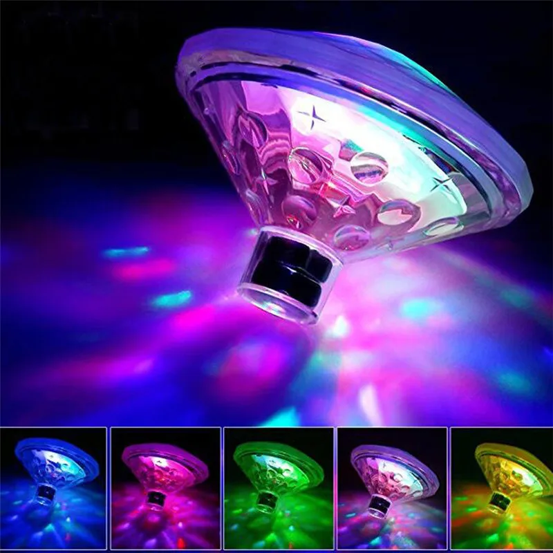 CLAITE красочные 6LED подводный свет бассейн плавающая лампа водонепроницаемый
