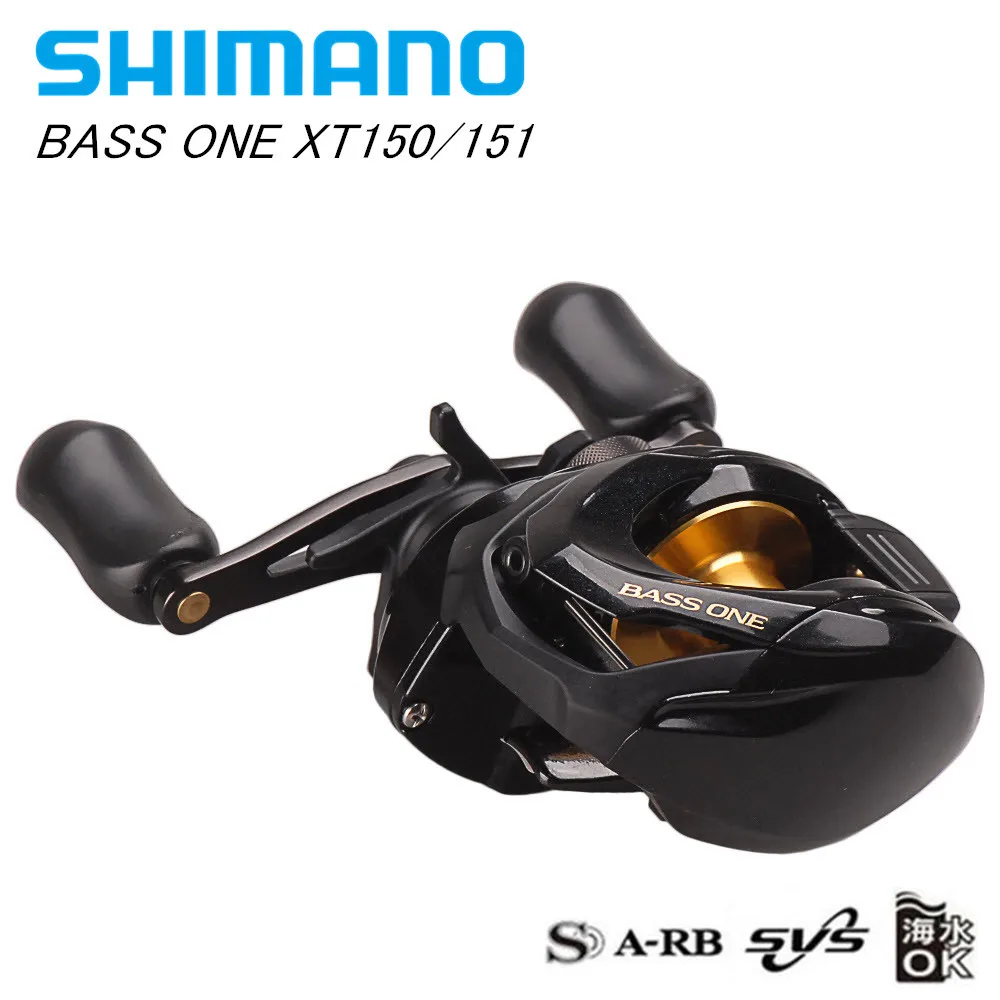 SHIMANO BASS ONE XT150 151 R/L катушка для рыбалки 7 2: 1/4 + 1BB/5кг SVS Syetem Carretilha Moulinet Peche круглая